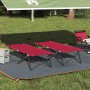 Összecsukható kemping ágy 2 pcs piros 206 x 76 x 74 cm