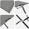 Összecsukható kemping ágy 2 pcs szürke 206 x 76 x 74 cm