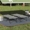 Összecsukható kemping ágy 2 pcs szürke 206 x 76 x 74 cm