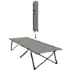 Összecsukható kemping ágy 2 pcs szürke 206 x 76 x 74 cm