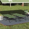 Összecsukható kemping ágy 2 pcs zöld 206 x 76 x 74 cm