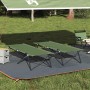Összecsukható kemping ágy 2 pcs zöld 206 x 76 x 74 cm