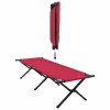 Összecsukható kemping ágy piros 193 x 69 x 45 cm oxford szövet