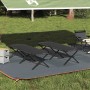 Összecsukható kemping ágy 2 pcs fekete 193 x 69 x 45 cm