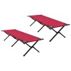 Összecsukható kemping ágy 2 pcs piros 193 x 69 x 45 cm
