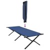Összecsukható kemping ágy kék 210 x 80 x 46 cm oxford szövet