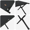 Összecsukható kemping ágy 2 pcs fekete 210 x 80 x 46 cm