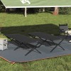 Összecsukható kemping ágy 2 pcs fekete 210 x 80 x 46 cm