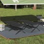 Összecsukható kemping ágy 2 pcs fekete 210 x 80 x 46 cm