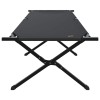 Összecsukható kemping ágy 2 pcs fekete 210 x 80 x 46 cm