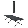 Összecsukható kemping ágy 2 pcs fekete 210 x 80 x 46 cm