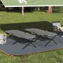Összecsukható kemping ágy 2 pcs szürke 210 x 80 x 46 cm