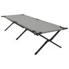 Összecsukható kemping ágy 2 pcs szürke 210 x 80 x 46 cm