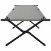 Összecsukható kemping ágy 2 pcs szürke 210 x 80 x 46 cm