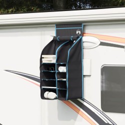 Függő sátor szervező 10 zsebbel fekete 40,5 x 25 x 80 cm oxford