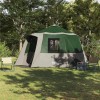 Cabin tent 12-person tetővel zöld és fehér 405 x 405 x 273 cm