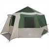 Cabin tent 12-person tetővel zöld és fehér 405 x 405 x 273 cm