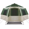 Cabin tent 12-person tetővel zöld és fehér 405 x 405 x 273 cm
