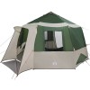 Cabin tent 12-person tetővel zöld és fehér 405 x 405 x 273 cm
