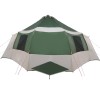 Cabin tent 12-person tetővel zöld és fehér 405 x 405 x 273 cm