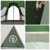 Teepee sátor 8 fős tetővel tárolóval zöld 720 x 465 x 295 cm
