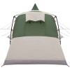 Teepee sátor 8 fős tetővel tárolóval zöld 720 x 465 x 295 cm