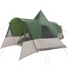 Teepee sátor 8 fős tetővel tárolóval zöld 720 x 465 x 295 cm