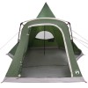 Teepee sátor 5 fő számára tetővel zöld 545 x 450 x 295 cm