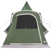 Teepee sátor 5 fő számára tetővel zöld 545 x 450 x 295 cm