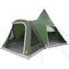 Teepee sátor 5 fő számára tetővel zöld 545 x 450 x 295 cm