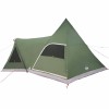 Teepee sátor 5 fő számára tetővel zöld 545 x 450 x 295 cm