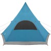 Teepee sátor 5 fő számára tetővel kék 545 x 450 x 295 cm