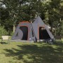 Teepee sátor 5 fő számára szürke és narancs 545 x 450 x 295 cm
