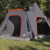 Teepee sátor 5 fő számára szürke és narancs 545 x 450 x 295 cm