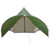 Teepee sátor 3 személyes zöld és szürke 312 x 312 x 197 cm