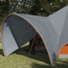 Teepee sátor 3 személyes szürke és narancs 600 x 600 x 347 cm
