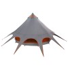Teepee sátor 3 személyes szürke és narancs 600 x 600 x 347 cm