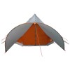 Teepee sátor 3 személyes szürke és narancs 600 x 600 x 347 cm