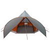 Teepee sátor 3 személyes szürke és narancs 600 x 600 x 347 cm