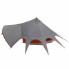 Teepee sátor 3 személyes szürke és narancs 600 x 600 x 347 cm