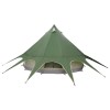 Teepee sátor 5 fő számára zöld és szürke 415 x 415 x 247 cm