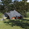 Teepee sátor 5 fő számára szürke és narancs 415 x 415 x 247 cm