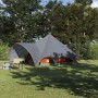 Teepee sátor 5 fő számára szürke és narancs 415 x 415 x 247 cm