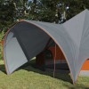 Teepee sátor 5 fő számára szürke és narancs 415 x 415 x 247 cm