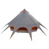 Teepee sátor 5 fő számára szürke és narancs 415 x 415 x 247 cm