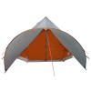 Teepee sátor 5 fő számára szürke és narancs 415 x 415 x 247 cm