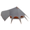 Teepee sátor 5 fő számára szürke és narancs 415 x 415 x 247 cm