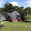 Teepee sátor 7 személyes szürke és narancs 600 x 600 x 347 cm