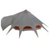 Teepee sátor 7 személyes szürke és narancs 600 x 600 x 347 cm