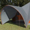 Teepee sátor 9 fős tetővel szürke és narancs 502 x 502 x 297 cm